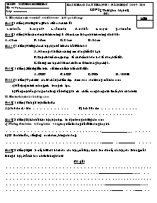 Đề khảo sát tháng 1 Toán, Tiếng việt Lớp 3 - Năm học 2009-2010 - Trường Tiểu học Minh Khai