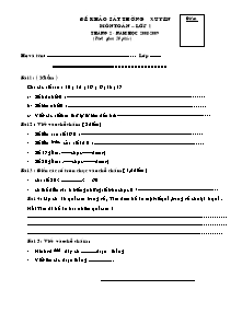 Đề khảo sát thường xuyên Toán, Tiếng việt Lớp 1,2,5 - Năm học 2008-2009