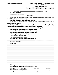 Đề kiểm tra chất lượng đầu năm Tiếng việt Lớp 2 - Năm học 2010-2011 - Trường Tiểu học Gio Sơn