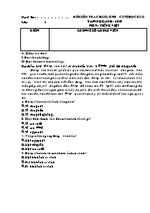 Đề kiểm tra chất lượng học kì II Tiếng việt, Toán Lớp 3 - Năm học 2006-2007