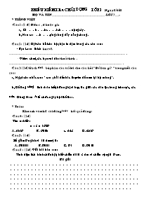 Đề kiểm tra chất lượng Toán, Tiếng việt Lớp 3 - Năm học 2007-2008