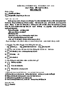 Đề kiểm tra cuối học kì I Tiếng việt, Toán Lớp 3 - Năm học 2009-2010 - Trường Tiểu học Xuân Tân