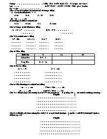 Đề kiểm tra cuối học kì I Toán Lớp 3 (Kèm đáp án) - Năm học 2013-2014