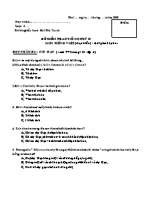 Đề kiểm tra cuối học kì II Tiếng việt Lớp 3 - Năm học 2007-2008 - Trường Tiểu học Bùi Thị Xuân