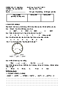 Đề kiểm tra cuối học kì II Toán Lớp 3 - Năm học 2013-2014 - Trường Tiểu học Hoài Hải