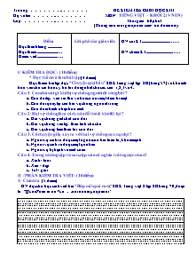 Đề kiểm tra cuối học kỳ II Tiếng việt Lớp 2 (Kèm đáp án)