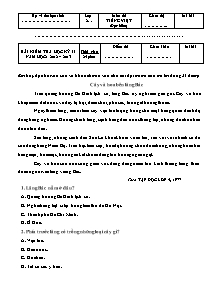 Đề kiểm tra cuối học kỳ II Tiếng việt Lớp 2 - Năm học 2012-2013