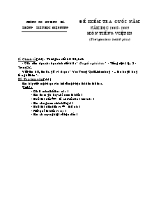 Đề kiểm tra cuối năm Tiếng việt Lớp 3 - Năm học 2008-2009 - Trường Tiểu học Điệp Nông
