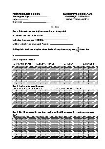 Đề kiểm tra cuối năm Toán Lớp 3 - Năm học 2012-2013 - Phòng GD&ĐT Hạ Hòa