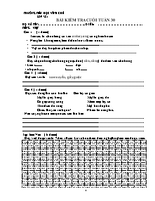 Đề kiểm tra cuối tuần 30 Toán, Tiếng việt Lớp 3 - Trường Tiểu học Vĩnh Khê