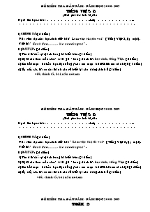 Đề kiểm tra đầu năm Tiếng việt, Toán cấp Tiểu học - Năm học 2008-2009
