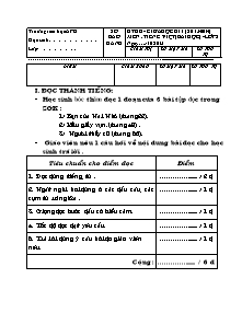 Đề kiểm tra giữa học kì I Tiếng việt, Toán Lớp 2 - Năm học 2013-2014 - Trường Tiểu học APU