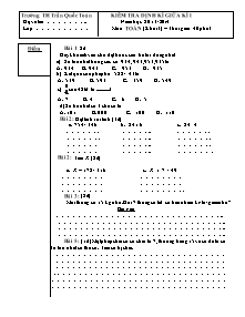 Đề kiểm tra giữa học kì I Tiếng việt, Toán Lớp 3 - Năm học 2013-2014 - Trường Tiểu học Trần Quốc Toản