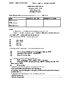 Đề kiểm tra giữa học kì II Tiếng việt, Toán Lớp 3 - Năm học 2008-2009 - Trường Tiểu học Lê Quý Đôn