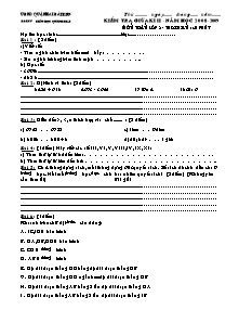 Đề kiểm tra giữa học kì II Toán Lớp 3 - Năm học 2008-2009 - Trường Tiểu học Quỳnh Mai