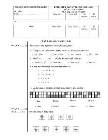 Đề kiểm tra giữa học kì II Toán, Tiếng việt Lớp 4 - Năm học 2008-2009 - Trường Tiểu học Nguyễn Bình Khiêm