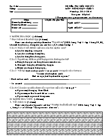 Đề kiểm tra giữa học kỳ I Tiếng việt Lớp 3 (Có đáp án) - Năm học 2013-2014