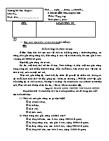 Đề kiểm tra học kỳ II Tiếng việt Lớp 2 - Trường Tiểu học Tân Thạnh 1