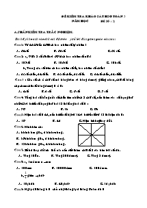 Đề kiểm tra khảo sát học sinh giỏi Toán Lớp 3 - Đề số 2