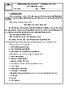 Đề kiểm tra lại lần 3 Tiếng việt Lớp 2 (Có đáp án) - Năm học 2006-2007