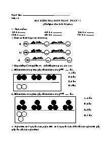 Đề kiểm tra tuần 12 môn Toán Lớp 3