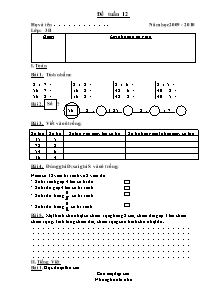 Đề ôn luyện tuần 12 Toán, Tiếng việt Lớp 3 - Năm học 2009-2010