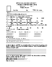 Đề thi chất lượng học sinh giỏi Toán Lớp 3 - Năm học 2009-2010 - Trường Tiểu học An Lộc