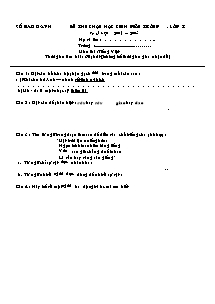 Đề thi chọn học sinh giỏi Tiếng việt Lớp 3 - Năm học 2004-2005