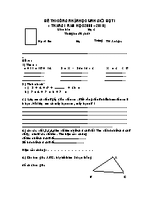 Đề thi công nhận học sinh giỏi Toán Lớp 3 - Năm học 2009-2010 - Trường Tiểu học An Lộc