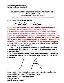 Đề thi giao lưu học sinh giỏi Toán, Tiếng việt Lớp 5 - Năm học 2008-2009 - Trường Tiểu học Thiệu Tiến