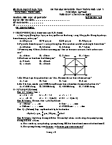 Đề thi học sinh giỏi cấp thành phố Toán Lớp 3 - Mã đề 305 - Năm học 2007-2008 - Trường Tiểu học Lê Quý Đôn