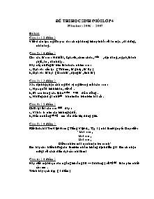 Đề thi học sinh giỏi môn Tiếng việt, Toán Lớp 4,5 - Năm học 2006-2007