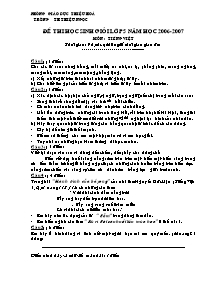 Đề thi học sinh giỏi Tiếng việt Khối 5 - Năm học 2006-2007 - Trường Tiểu học Thiệu Ngọc