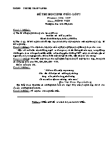 Đề thi học sinh giỏi Tiếng việt Lớp 5 - Năm học 2006-2007 - Trường Tiểu học Thị Trấn Vạn Hà