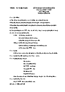 Đề thi học sinh giỏi Tiếng việt Lớp 5 - Năm học 2006-2007 - Trường Tiểu học Thiệu Thịnh