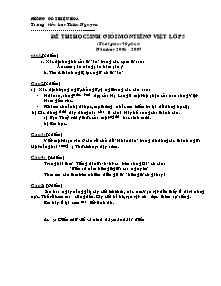 Đề thi học sinh giỏi Tiếng việt, Toán Lớp 4,5 - Năm học 2006-2007 - Trường Tiểu học Thiệu Nguyên