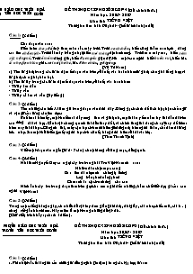 Đề thi học sinh giỏi Tiếng việt, Toán Lớp 4,5 - Năm học 2006-2007 - Trường Tiểu học Thiệu Dương