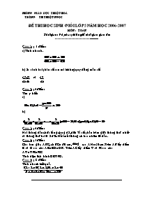 Đề thi học sinh giỏi Toán Khối 5 - Năm học 2006-2007 - Trường Tiểu học Thiệu Ngọc