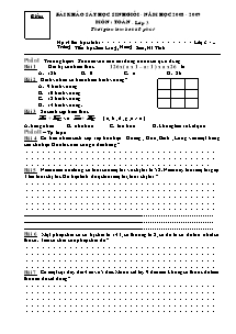 Đề thi học sinh giỏi Toán Lớp 3 - Năm học 2008-2009 - Trường Tiểu học Sơn Long