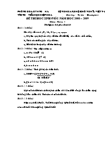 Đề thi học sinh giỏi Toán Lớp 3 - Năm học 2008-2009 - Trường Tiểu học Hiệp Hòa