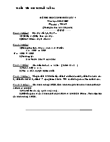 Đề thi học sinh giỏi Toán Lớp 4 - Năm học 2006-2007 - Trường Tiểu học Thị Trấn Vạn Hà