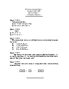 Đề thi học sinh giỏi Toán, Tiếng việt Lớp 3 - Đề 3 - Năm học 2002-2003