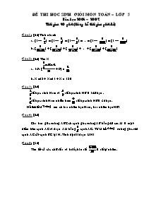 Đề thi học sinh giỏi Toán, Tiếng việt Lớp 4,5 - Năm học 2006-2007 - Trường Tiểu học Thiệu Tiến