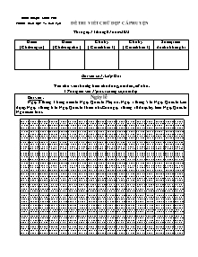 Đề thi Viết chữ đẹp cấp huyện Lớp 2 - Bài viết số 1 - Năm học 2011-2012 - Phòng GD&ĐT Long Phù