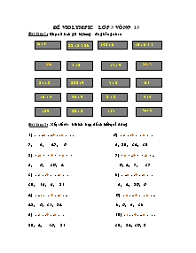 Đề thi Violympic Toán Lớp 3 vòng 13