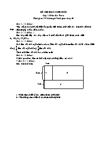 Đề và đáp án thi chọn học sinh giỏi Toán Lớp 3 - Năm học 2005-2006