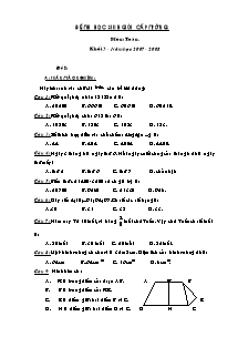 Đề và đáp án thi học sinh giỏi cấp trường Toán Lớp 3 - Năm học 2007-2008