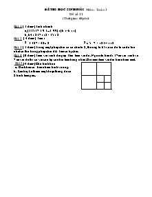 Đề và đáp án thi học sinh giỏi Toán Lớp 3 - Đề số 11 - Năm học 2012-2013