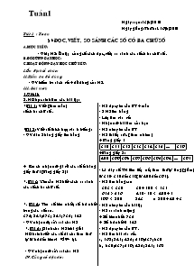 Giáo án Các môn Lớp 3 - Tuần 1 - Năm học 2010-2011