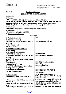 Giáo án Các môn Lớp 3 - Tuần 14 - Năm học 2010-2011